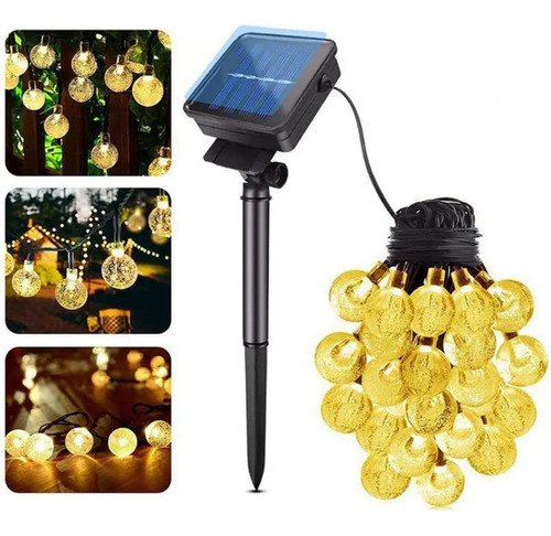 Guirnalda De Luces Led 5m Exterior 20 Focos Jardín Navidad