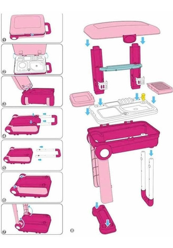 Cocinita De Juguete Plegable Tipo Maletica Para Niñas