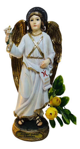 San Gabriel Arcangel En Porcelana 20 Cm + Novena