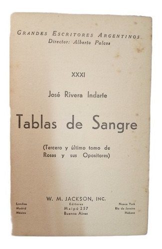 Tablas De Sangre - José Ribera Indarte