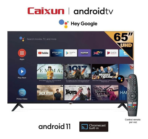 Televisor 65 Pulgadas Caixun C65v1ua Uhd4k Smart Tv Android 