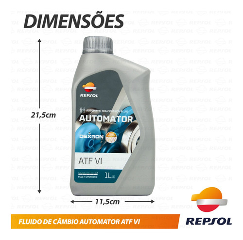 Kit 12l Óleo Fluido Transmissão Automática Repsol Dexron Vi