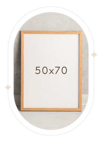 Cuadro Madera Marupá 50x70 Calidad Premium El Mejor Precio! Fino Y Elegante Natural