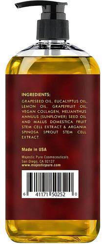 Aceite Para Masaje Anticelulítico Majestic Pure 236ml Tipo de envase Botella