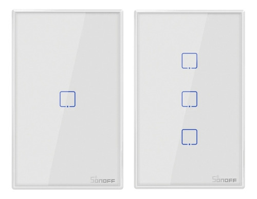 Pack Interruptor Smart: 1 Y 3 Canales Blanco Wifi+rf Sonoff