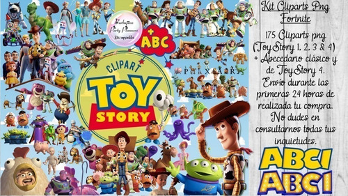 175 Clipart Png + Abecedario Toy Story 4