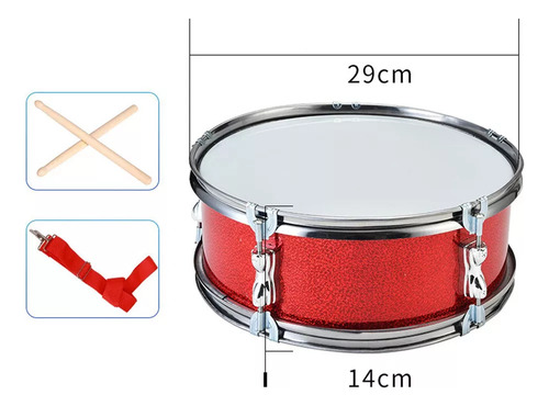 Tambor De 11 Pulgadas Con Guantes, Instrumento De Percusión