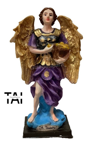 Arcangel Chamuel Figura Religiosa De Resina Decoración Fina 