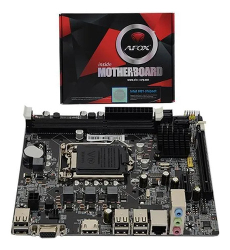 Placa Mae Intel 1151p Itx Afmi-h110 Hdmi-vga Ddr4 Afox