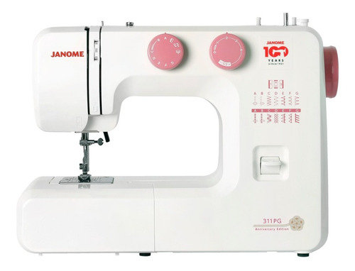 Imagen 1 de 1 de Máquina de coser recta Janome Edición Aniversario 311PG portable blanca 220V - 240V