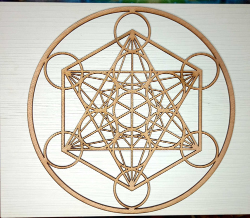 Geometría Sagrada Metatrón Madera Decoración Pared Adorno