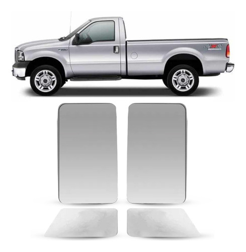 Kit F250 Capa Maçaneta Aplique Retrovisor Cromado 98 99 00