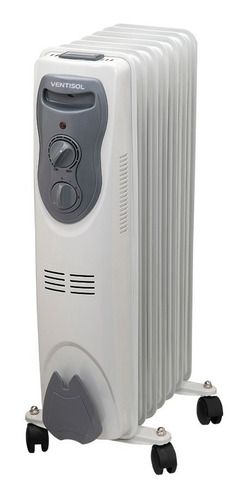 Aquecedor A Óleo Doméstico 1500w Cinza 220v Ventisol Cor Branco/Cinza