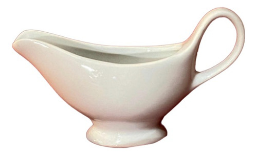 Antigua Salsera De Porcelana Blanca