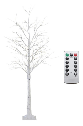 Luz De Árbol De Abedul Led, 60cm 55 Led Con Control Remoto