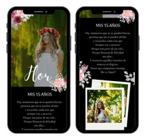 Comprar Invitación Digital Inteligente Virtual 15 Años Cumpleaños