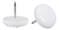 Comprar Patín Deslizador Pvc Blanco Con Clavo Simple 16mm X 20 Unid