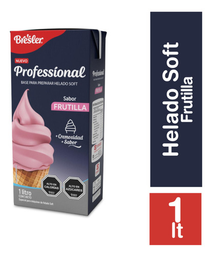 Base Helado Soft Sabor Frutilla 1 Lt