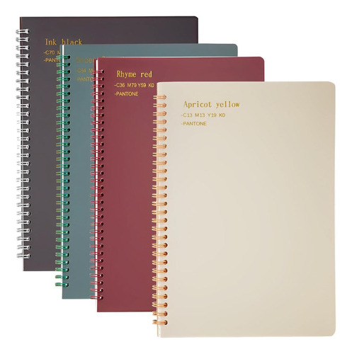 Pack De 4 Cuadernos De Espiral Con 320 Hojas De Papel Rayado