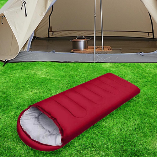 Saco De Dormir Para Adultos Y Altos, Lavable 1,8 Kilos Rojo
