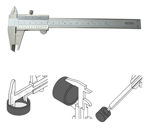 Calibrador Vernier Analógico 6 Calibrador Pie De Rey Stanley