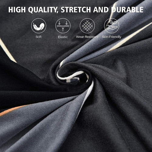 Funda Para Sillon Tipo L 2 Piezas Elastica Diseño Piedra