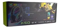 Comprar Kit Teclado + Mouse + Audifono + Mousepad Set Gamer K50