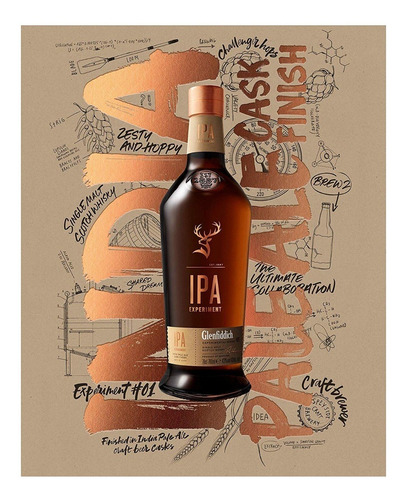Imagen 2 de 10 de Whisky Single Malt Glenfiddich Ipa 700ml En Estuche