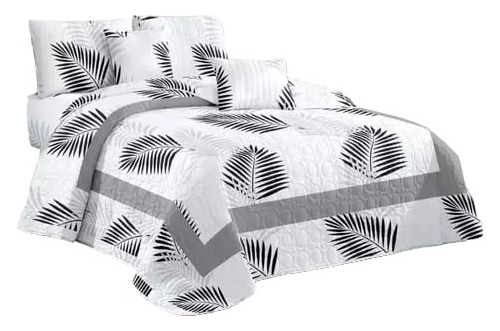 Cubrecamas Quilt Reversibles 2 Plaza + Funda Almohada Blanco