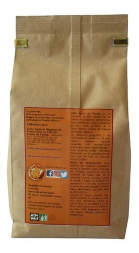 Imagen 4 de 5 de Cafe Casin De Puebla Tipo/rango Extraprima Tostado Y Molido