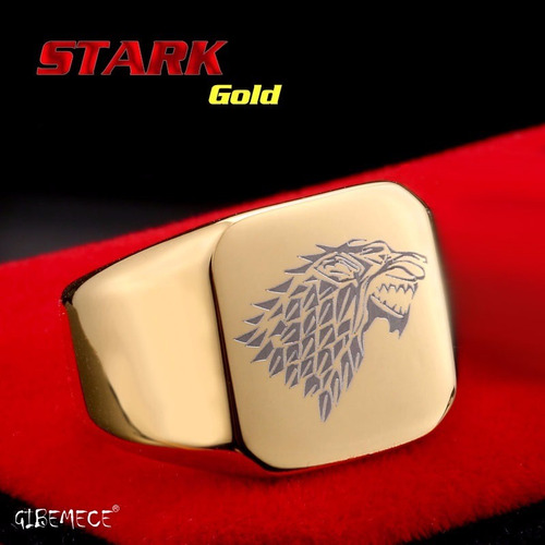 Anillo Stark Wolf Gold Juego De Tronos Hbo Game Of Thrones 