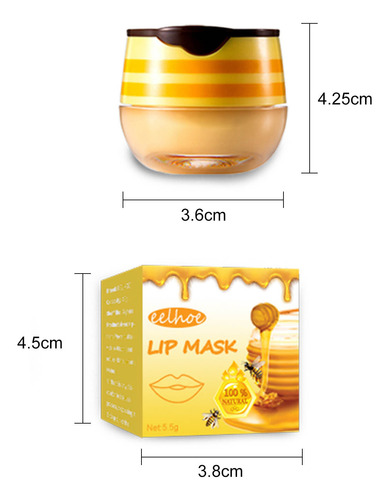 Mascarilla Labial Con Miel Y Para Labios Secos Y Agrietados