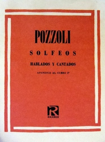 Pozzoli Solfeos Hablados Y Cantados Apéndice Primer Curso