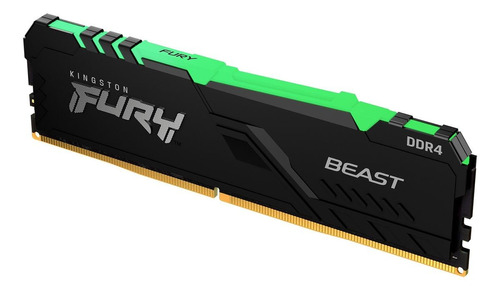 Memória RAM Fury Beast DDR4 RGB color preto  8GB 1 Kingston KF426C16BBA/8