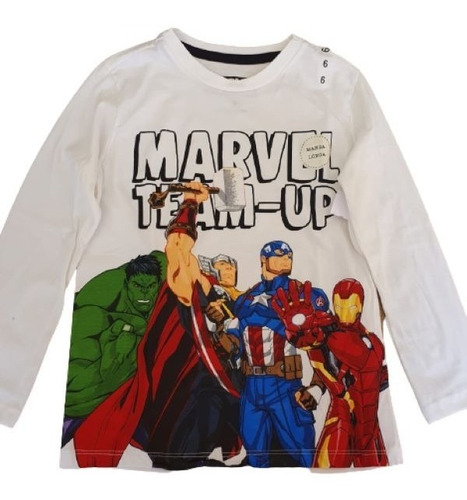 Polo De Algodón  Avengers De Marvel Mportados Talla 6