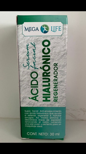  Serum Facial Ácido Hialurónico Regenerador Mega Life