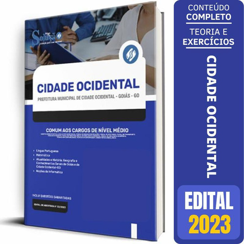 Apostila Cidade Ocidental Go 2023 Comum Aos Cargos Nível