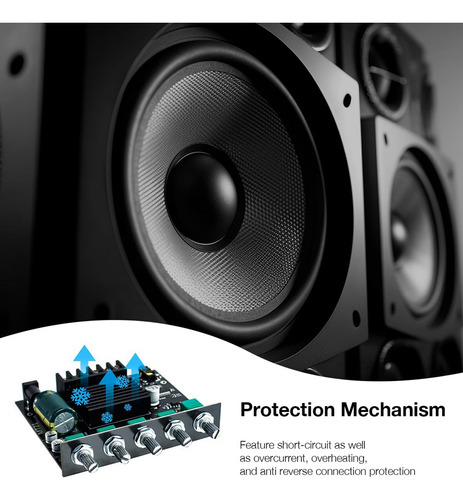 Placa Amplificadora De Audio De 50wx2 Y 100w 2.1 Canales Con