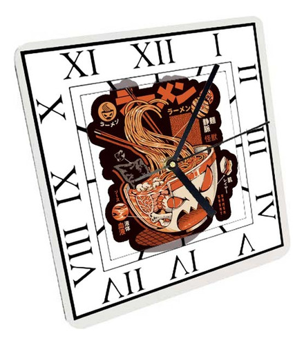 Reloj Madera Brillante Pared Y Mesa Diseño Arte Japones A5