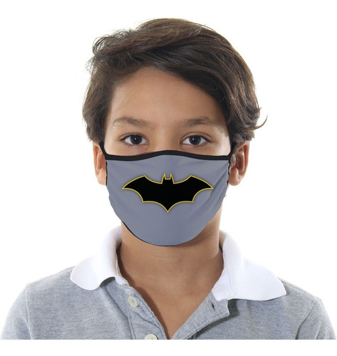 Máscara De Tecido Lavável Infantil Batman