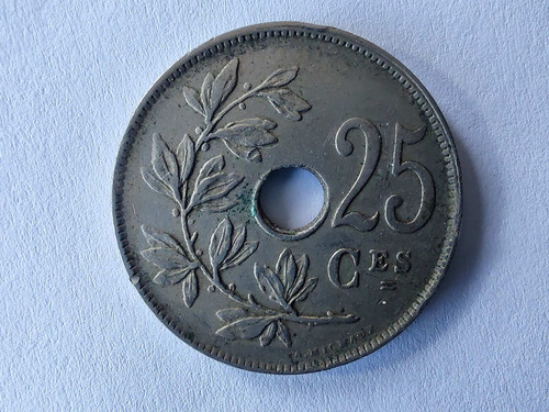 Moneda Belgica 25 Centimes 1921 (-x817-x833