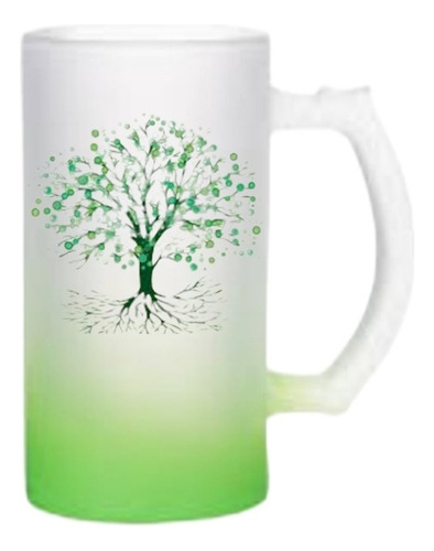 Pack 6 Shoperos Empavonados Sublimación 475 Ml Verde 16 Oz