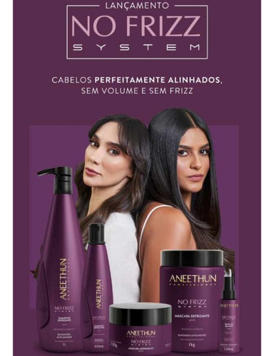 Shampoo No Frizz System Aneethun 300ml - Lançamento