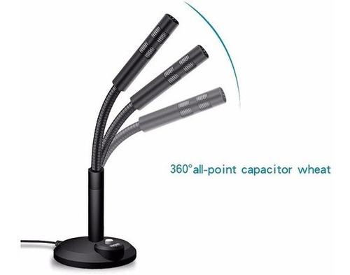 Micrófono Omnidireccional Usb Para Ordenador De Sobremesa