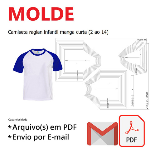 Camiseta Raglan Infantil Manga Curta (2 Ao 14)