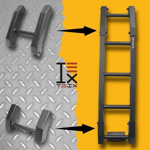 Imagen 4 de 6 de Escalera Trasera Para Suzuki Jimny Negro Off Road