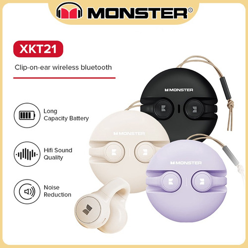 Auriculares Bluetooth Inalámbricos Monster Xkt21 Con Clip