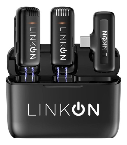 Microfono Inalambrico Solapa Lavalier Linkon Pro + Estuche Color Entrada USB C