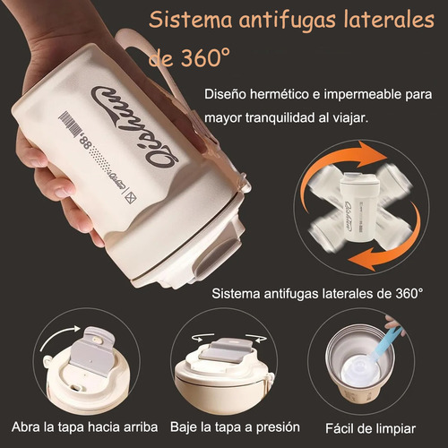 Taza Termo De Café De 16 Oz/480 Ml De Acero Inoxidable Con Tapa, Taza De Vacío Para Bebidas De Café Frías Y Calientes, Vaso Termico Portátil, Usodiario En Oficina, Carro O Casa Rojo