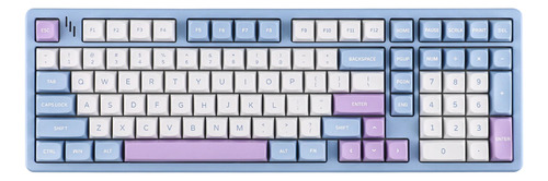 Teclado Mecanico Gamer Mechlands Blade 101 Wireless Tri Mode Azul Inglés Internacional